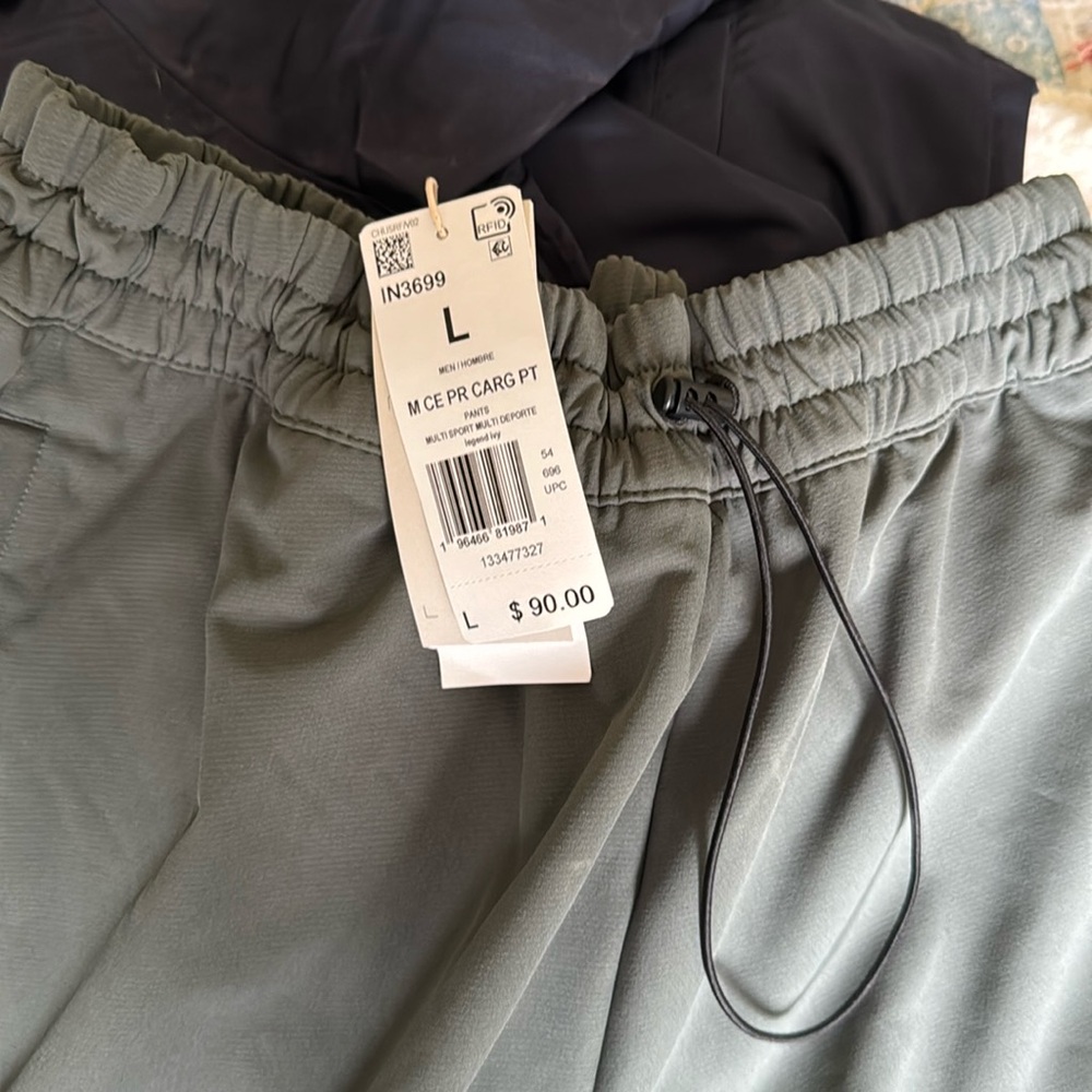 Adidas cargo pants- water wicking material